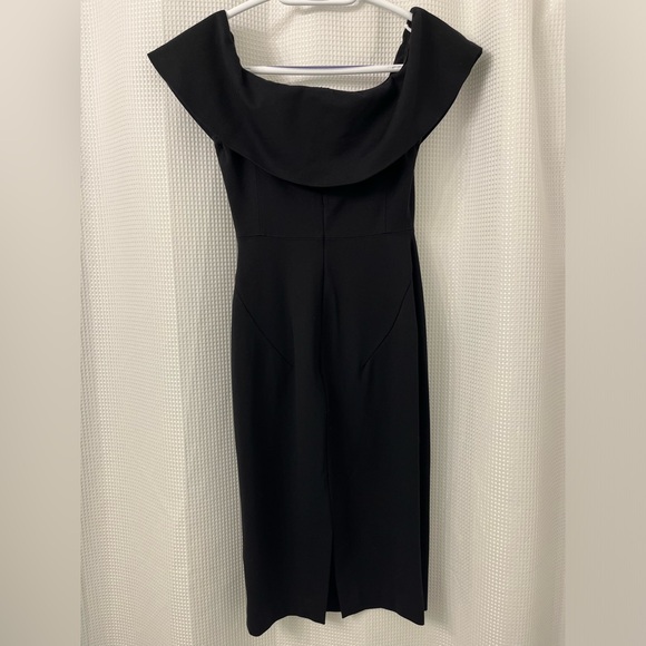 Babaton Midi Off the Shoulder Black Dress - Picture 6 of 6